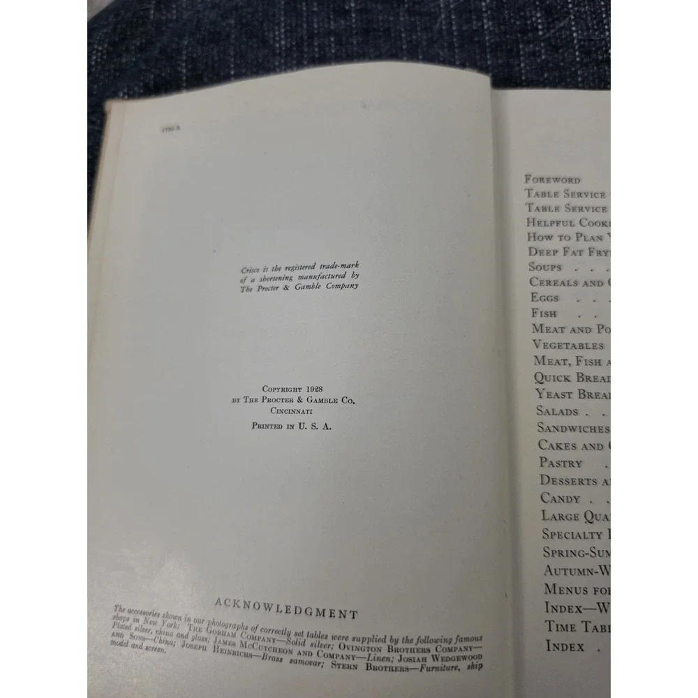 VINTAGE The Art of Cooking and Serving 1938 Sarah Field Splint Procter Gamble HC